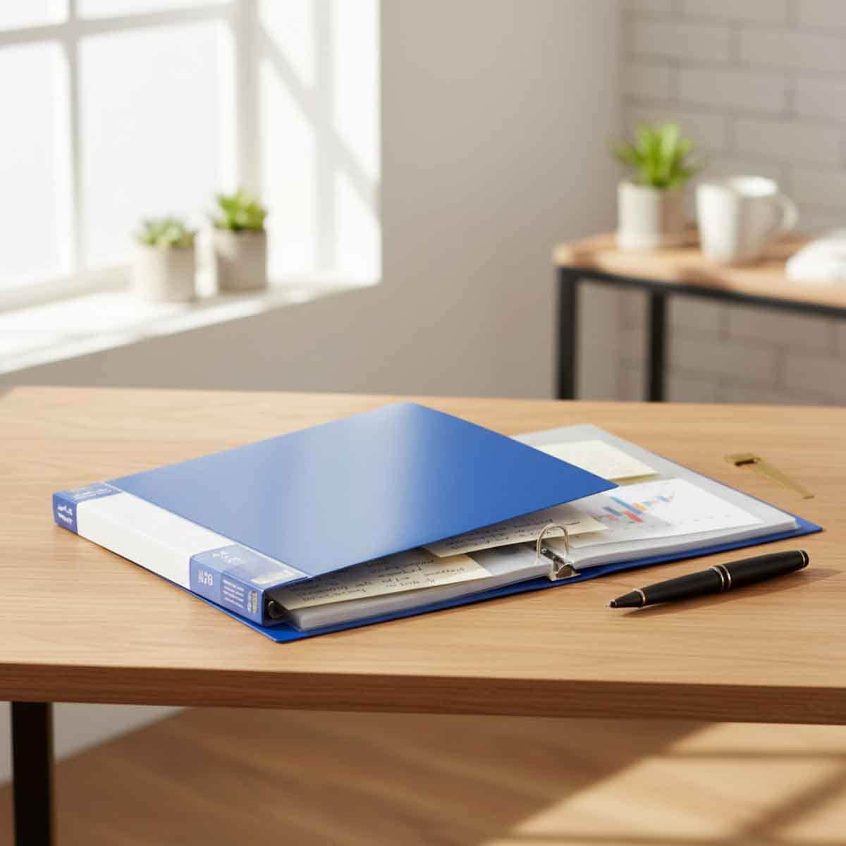 Roco Blue 20-Pockets A4 Polypropylene Display Book