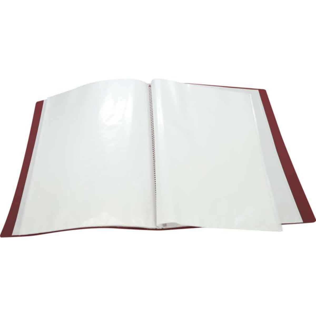 Roco Burgundy 20-Pockets A4 Polypropylene Display Book
