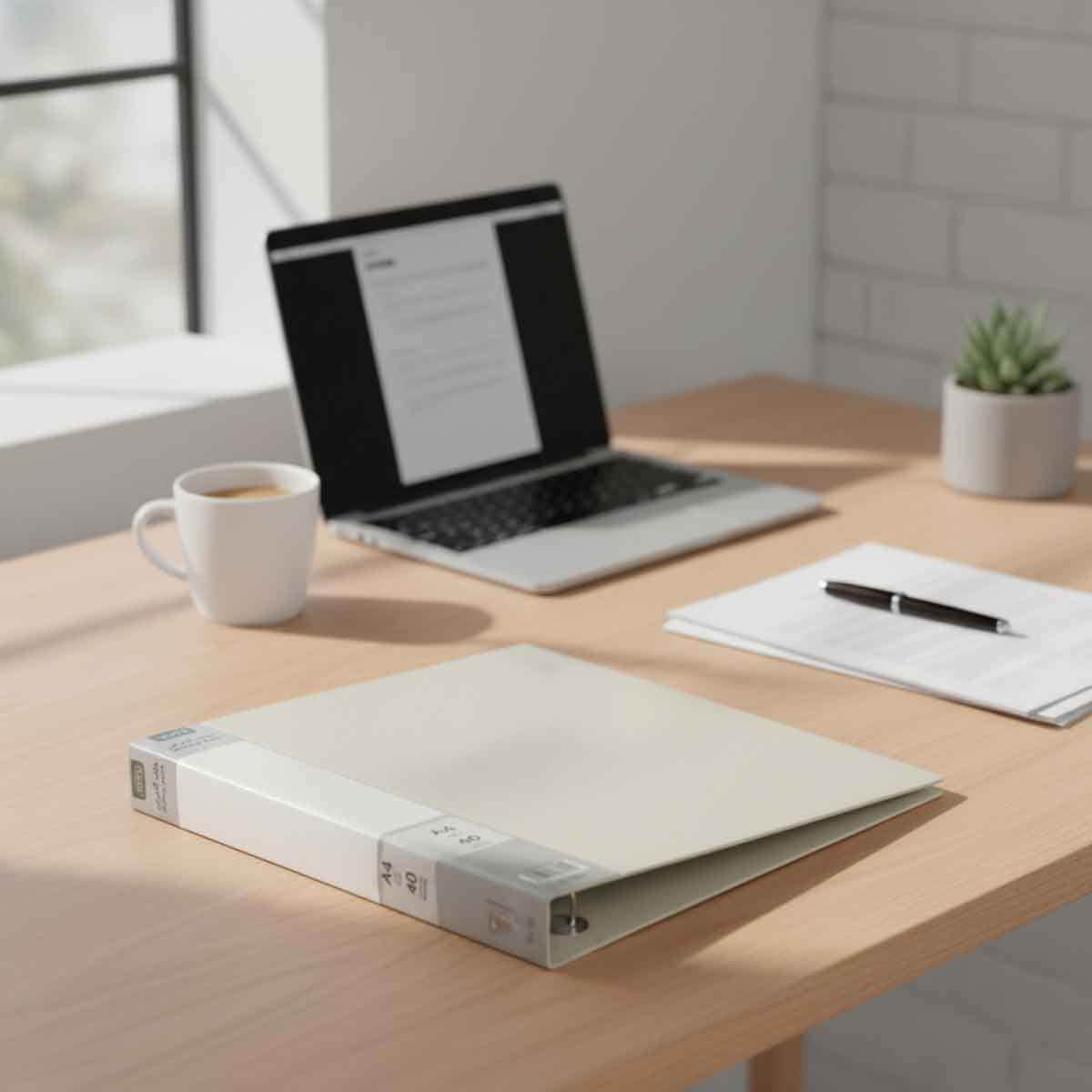 Roco Grey 40-Pockets A4 Polypropylene Display Book