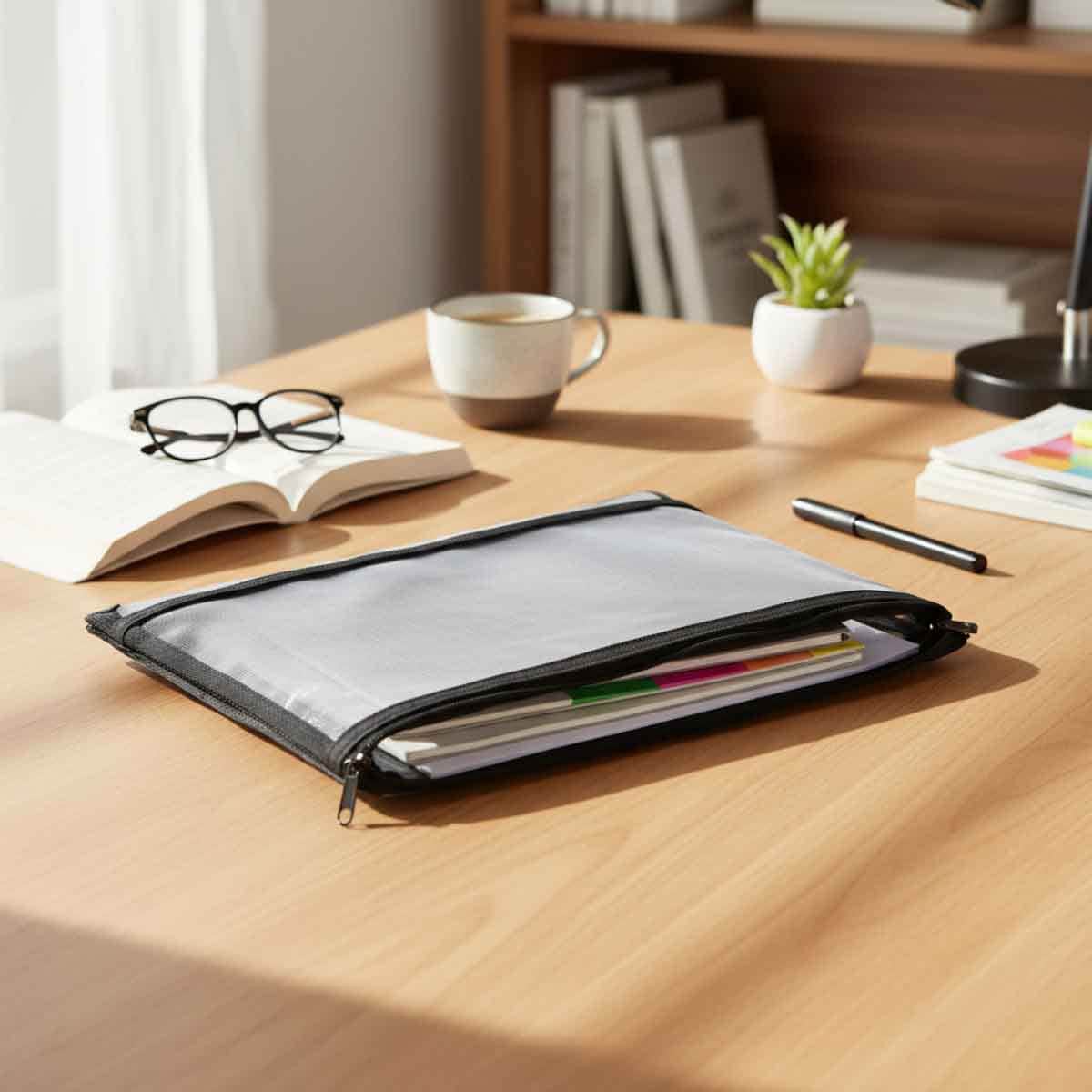 Roco RQ-8757BLK A4 Topload Opening Document Pouch