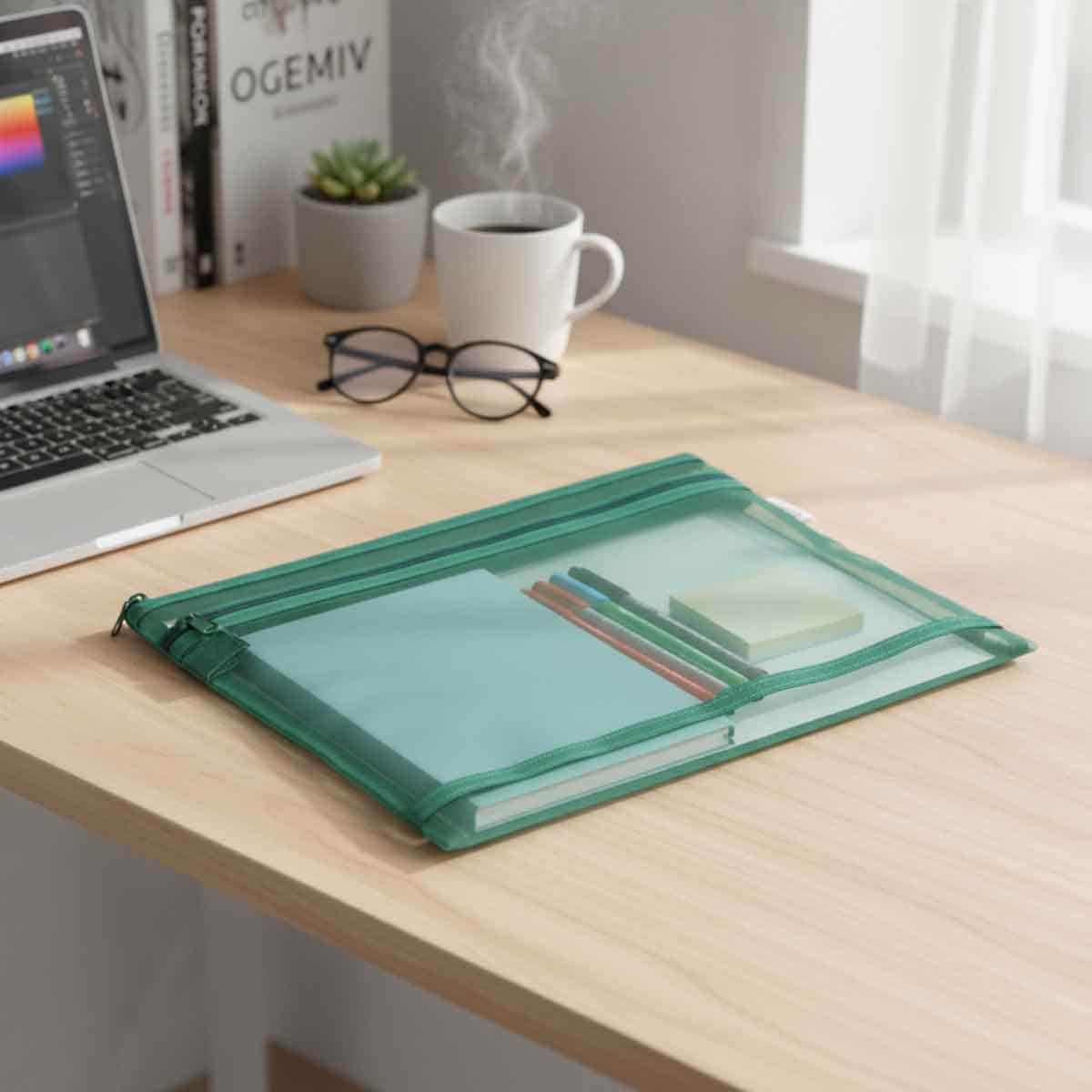 Roco RQ-8757GRN A4 Topload Opening Document Pouch