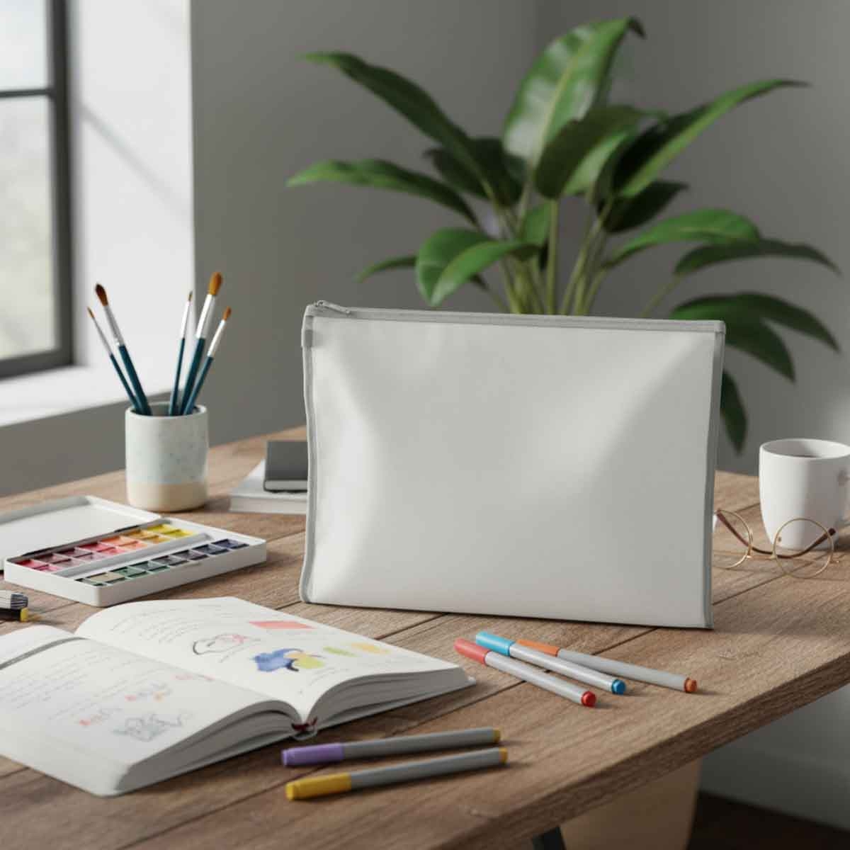 Roco RQ-8753GRY Grey A4 Topload Opening Document Pouch