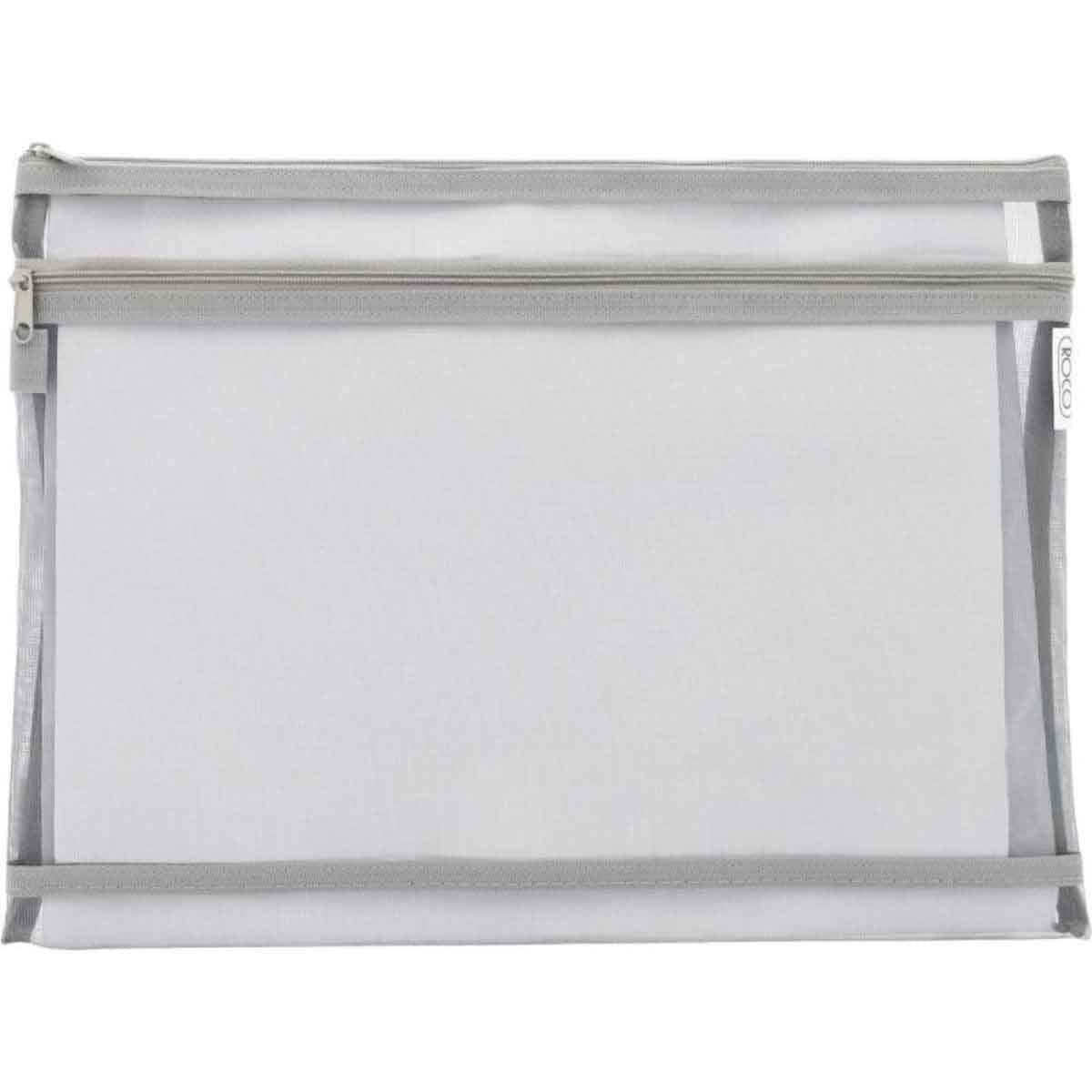Roco Grey A4 Topload Opening Document Pouch