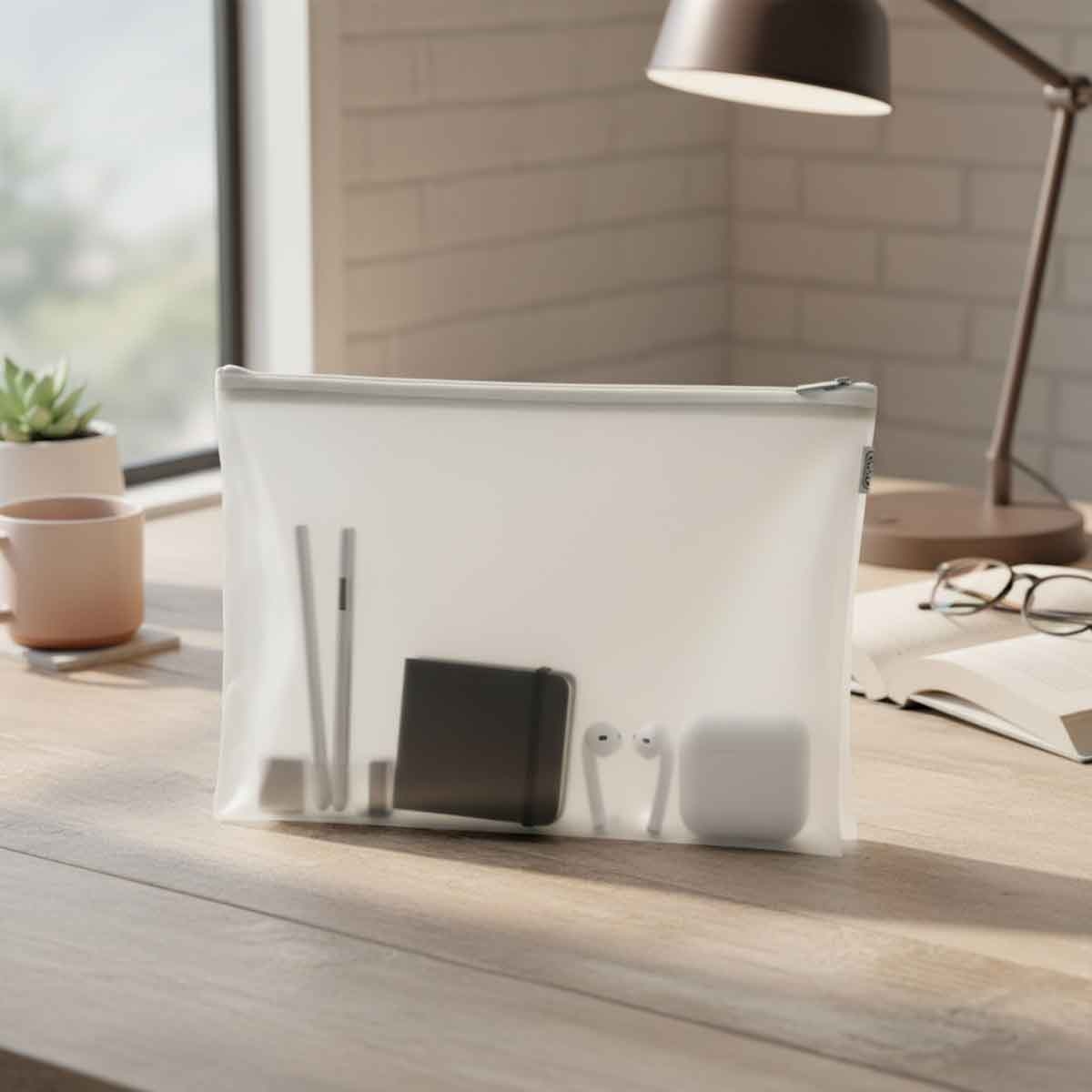 Roco RQ-8753WHT White A4 Topload Opening Document Pouch