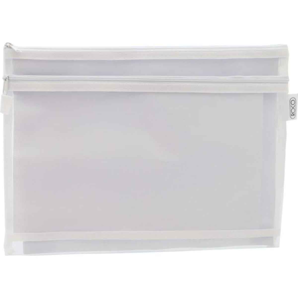 روكو حافظة مستندات A4 فتح علوي بيضاء