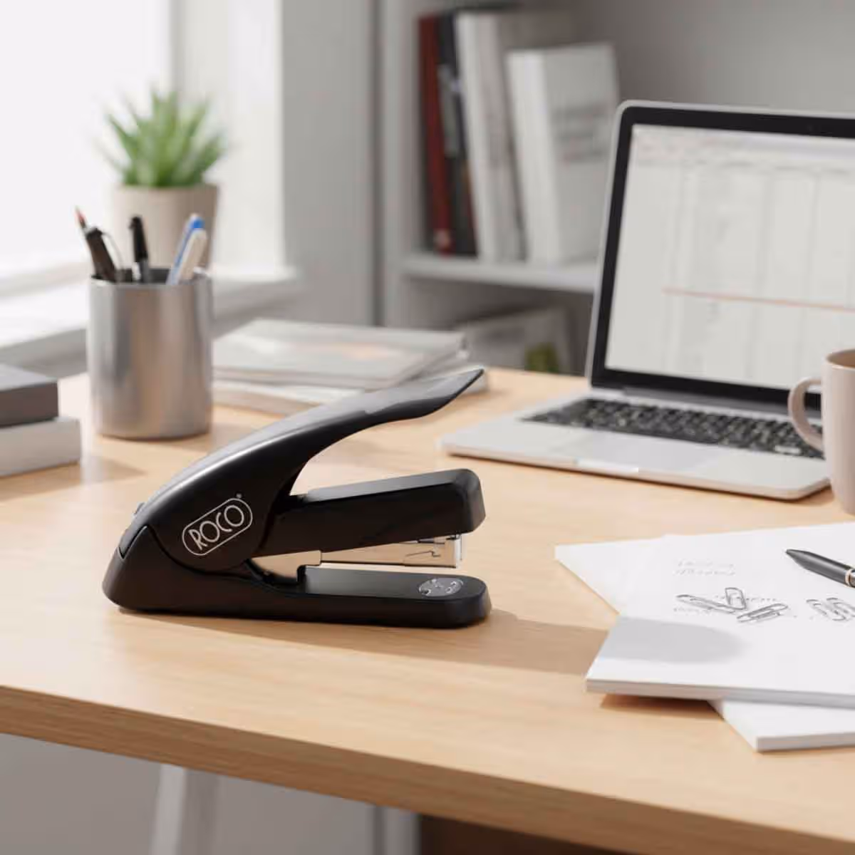 Roco Black Effort-Less Desk Stapler