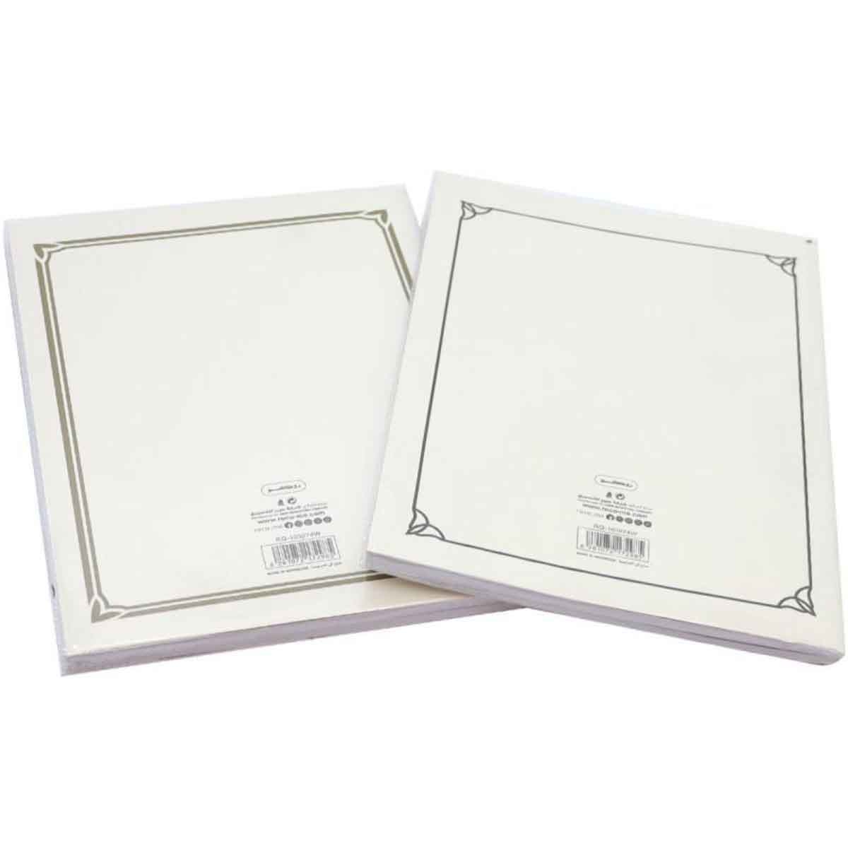 Roco White 2-Piece 100-Sheets 6.3" x 8.6" Double Ruled English Exercise Book Set