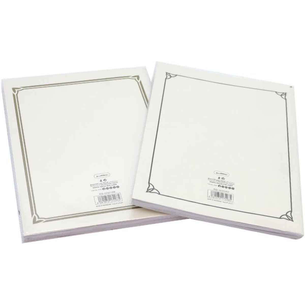 Roco White 2-Piece 100-Sheets 6.3" x 8.6" Double Ruled English Exercise Book Set