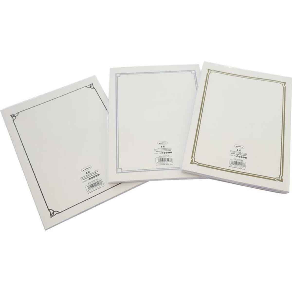 Roco White 3-Piece 80-Sheets 6.3" x 8.6" Double Ruled English Exercise Book Set