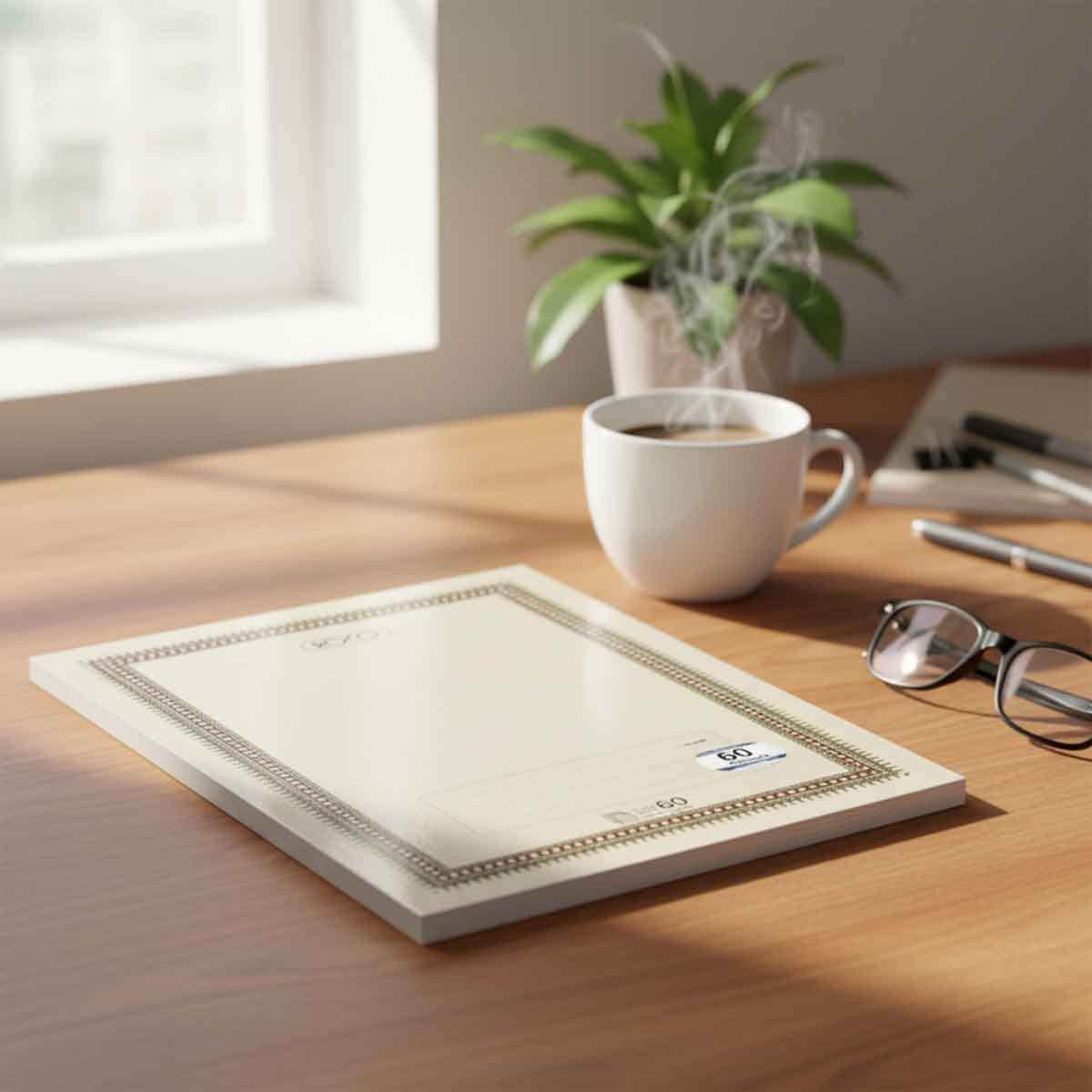 Roco White 4-Piece 60-Sheets 6.3" x 8.6" Single Ruled Arabic Exercise Book Set
