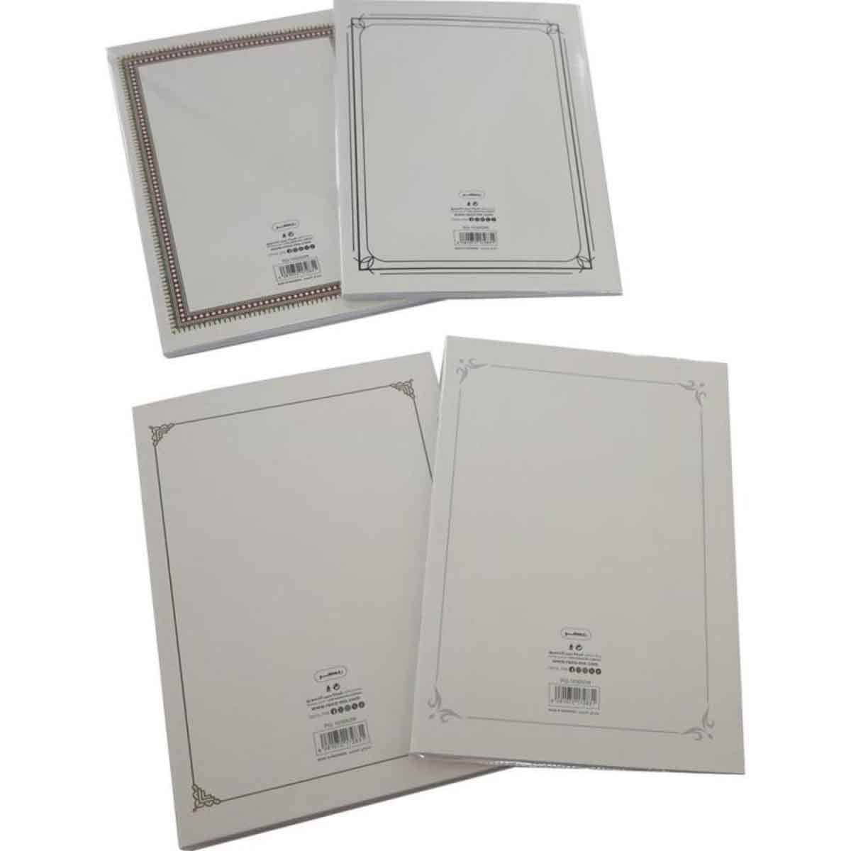 Roco White 4-Piece 60-Sheets 6.3" x 8.6" Single Ruled Arabic Exercise Book Set