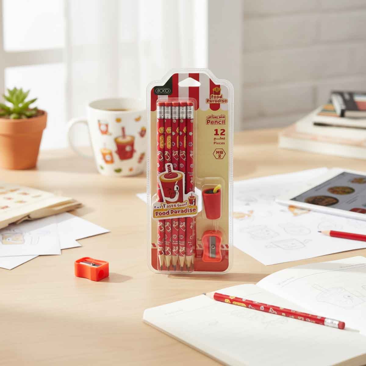 Roco 12-Piece Fast Food Assorted Stationery Set