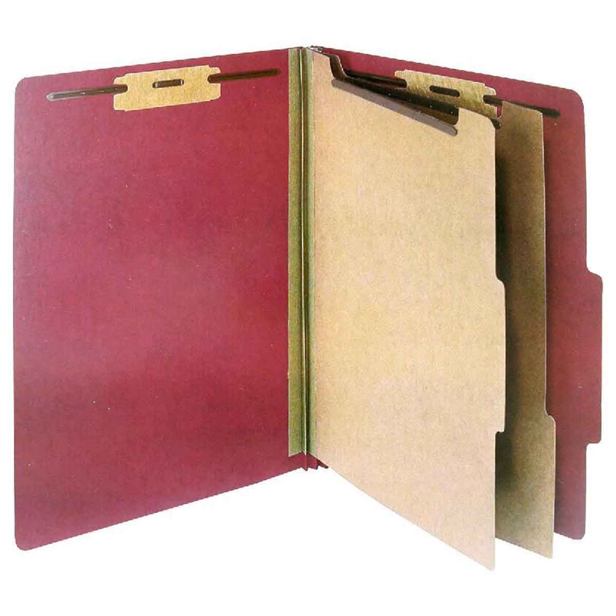 Roco Red A4 2" Prong 2-Dividers Classification Folder