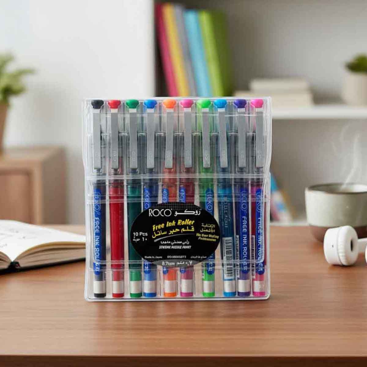 Roco 10-Piece 0.7mm Needle Tip Assorted Ink Pen Set