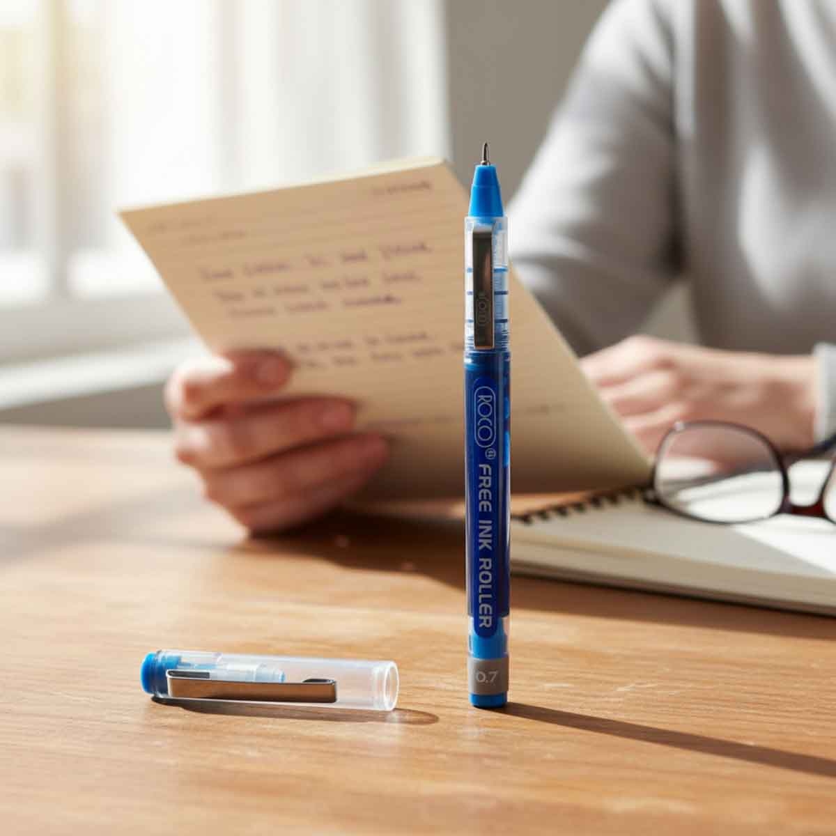 Roco Blue Ink 0.7mm Needle Tip Liquid Ink Pen