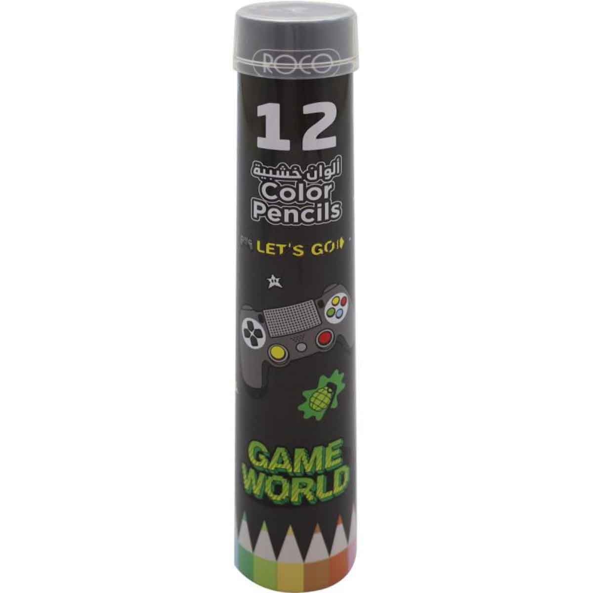 Roco 12-Piece Game Over Assorted Color Pencil Set