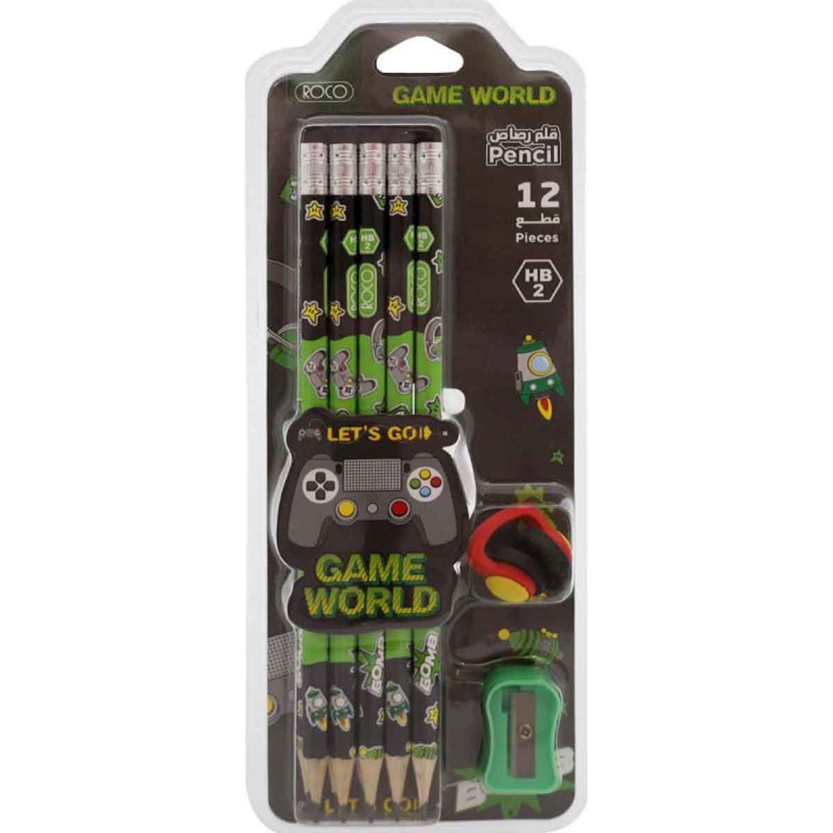 روكو مجموعة أدوات قرطاسية جيم أوفر ألوان متعددة 12 قطعة