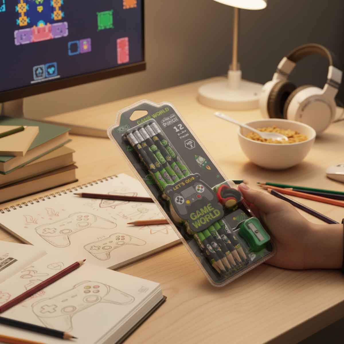 روكو مجموعة أدوات قرطاسية جيم أوفر ألوان متعددة 12 قطعة