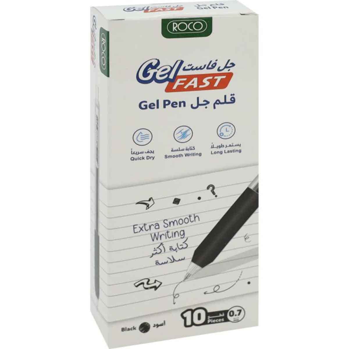 Roco Black 10-Piece 0.7mm Nib Ballpoint Pen Set