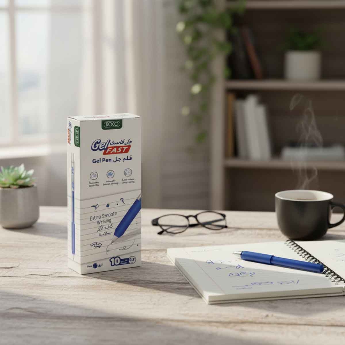 Roco Blue 10-Piece 0.7mm Nib Ballpoint Pen Set