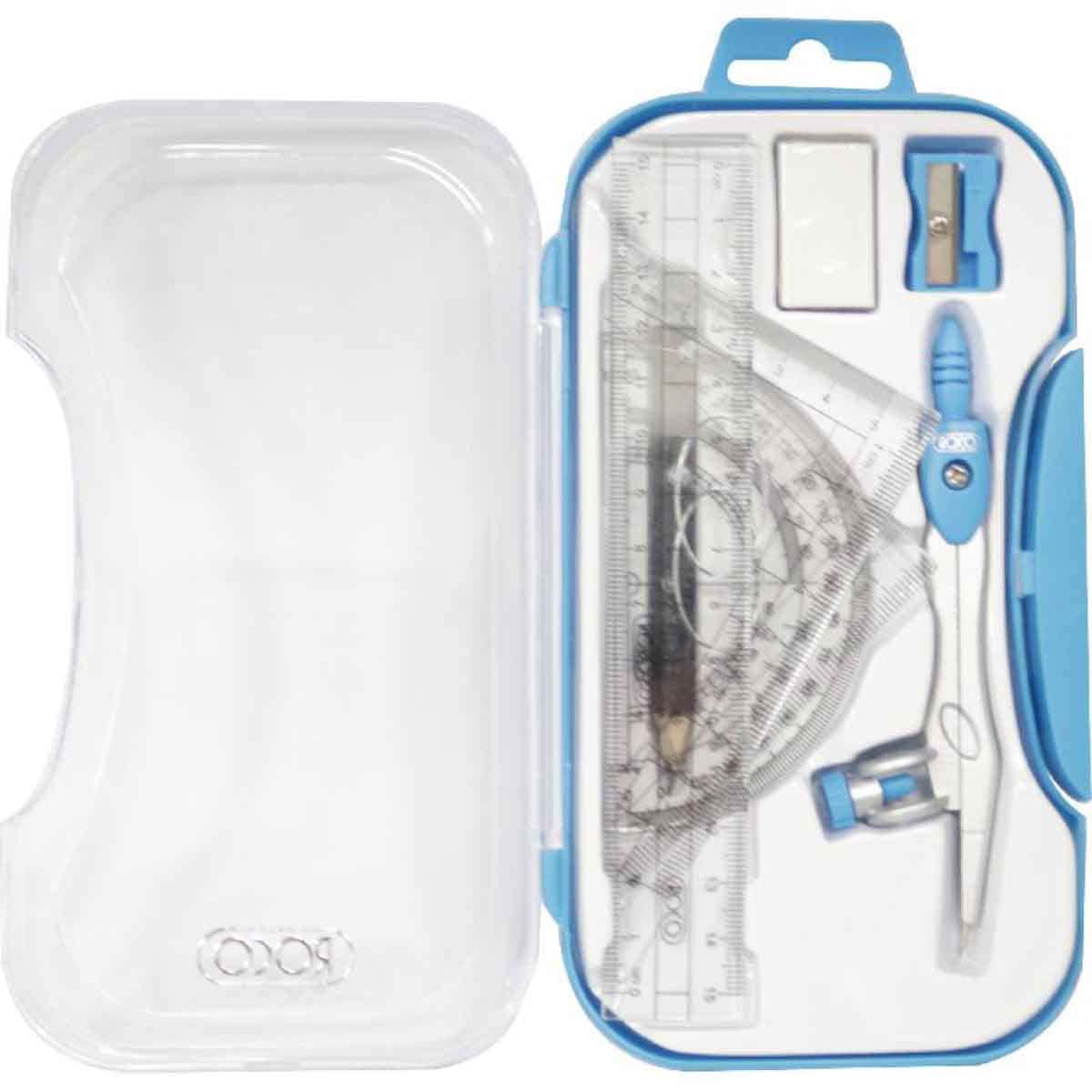 Roco Blue 8-Piece Mathematical Plastic Geometry Set