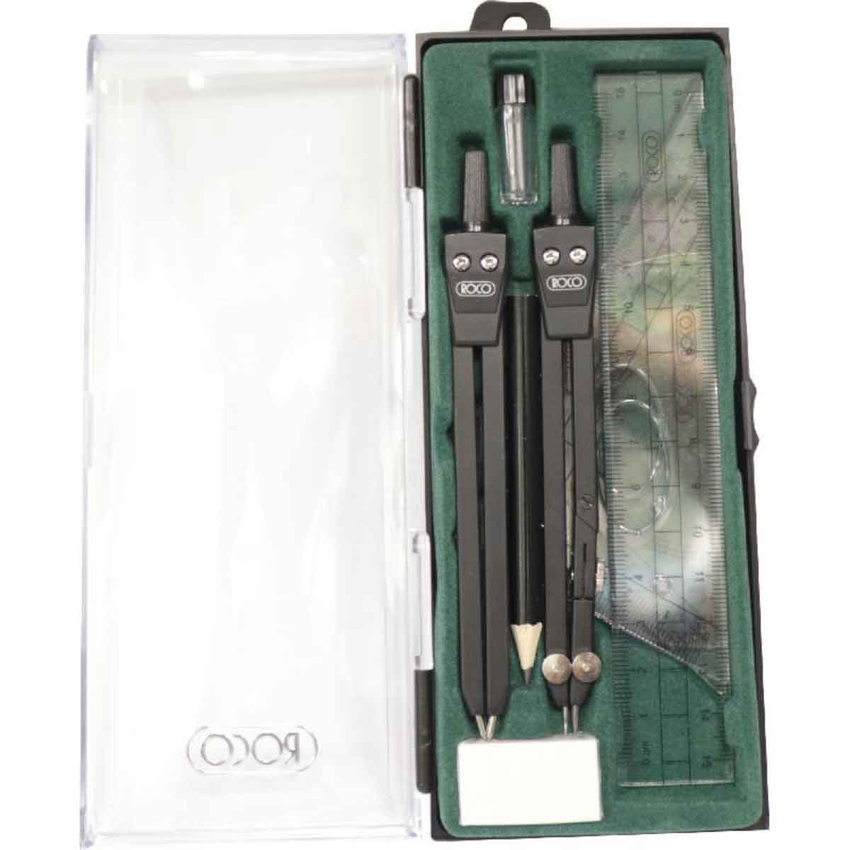 Roco 9-Piece Mathematical with Leads Geometry Set