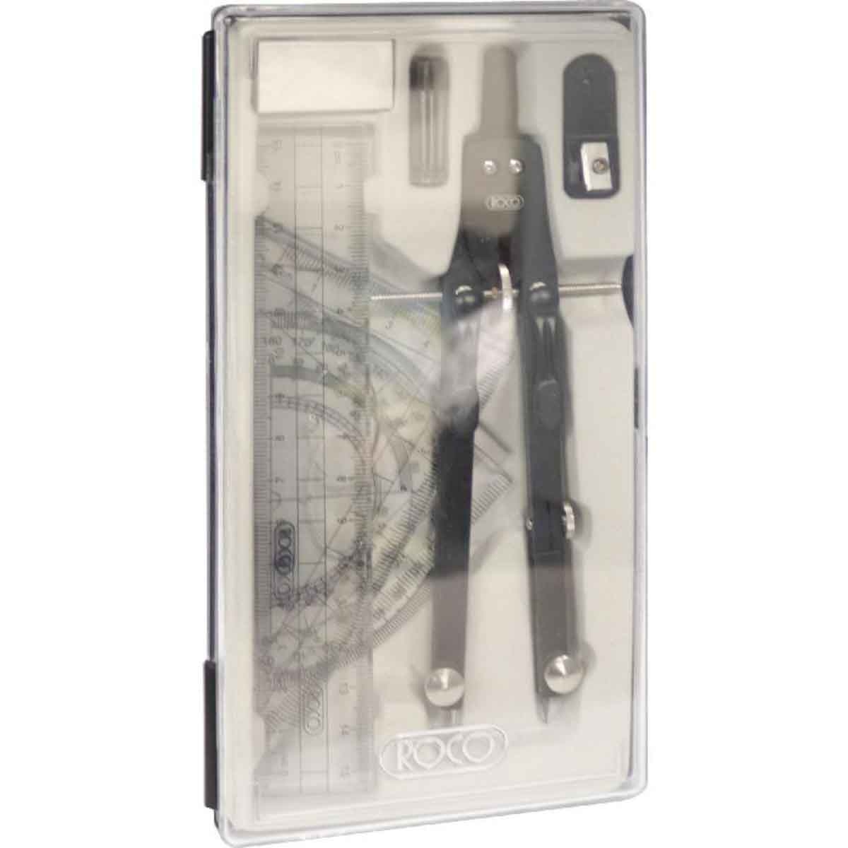 Roco 9-Piece Precision Compass with Leads Geometry Set