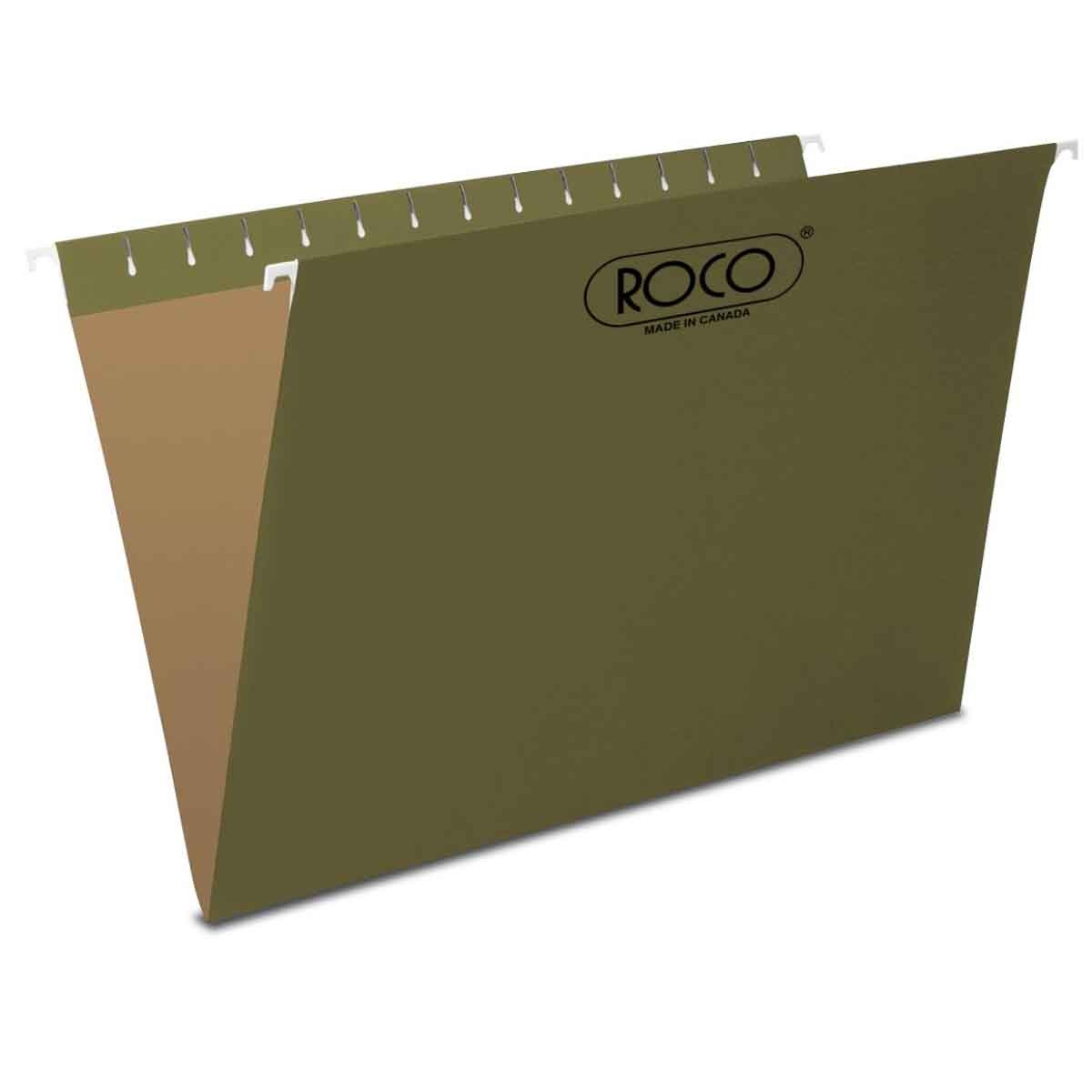 Roco Legal/A4/Letter/Foolscap Green 1/5 Tab Cut Hanging File
