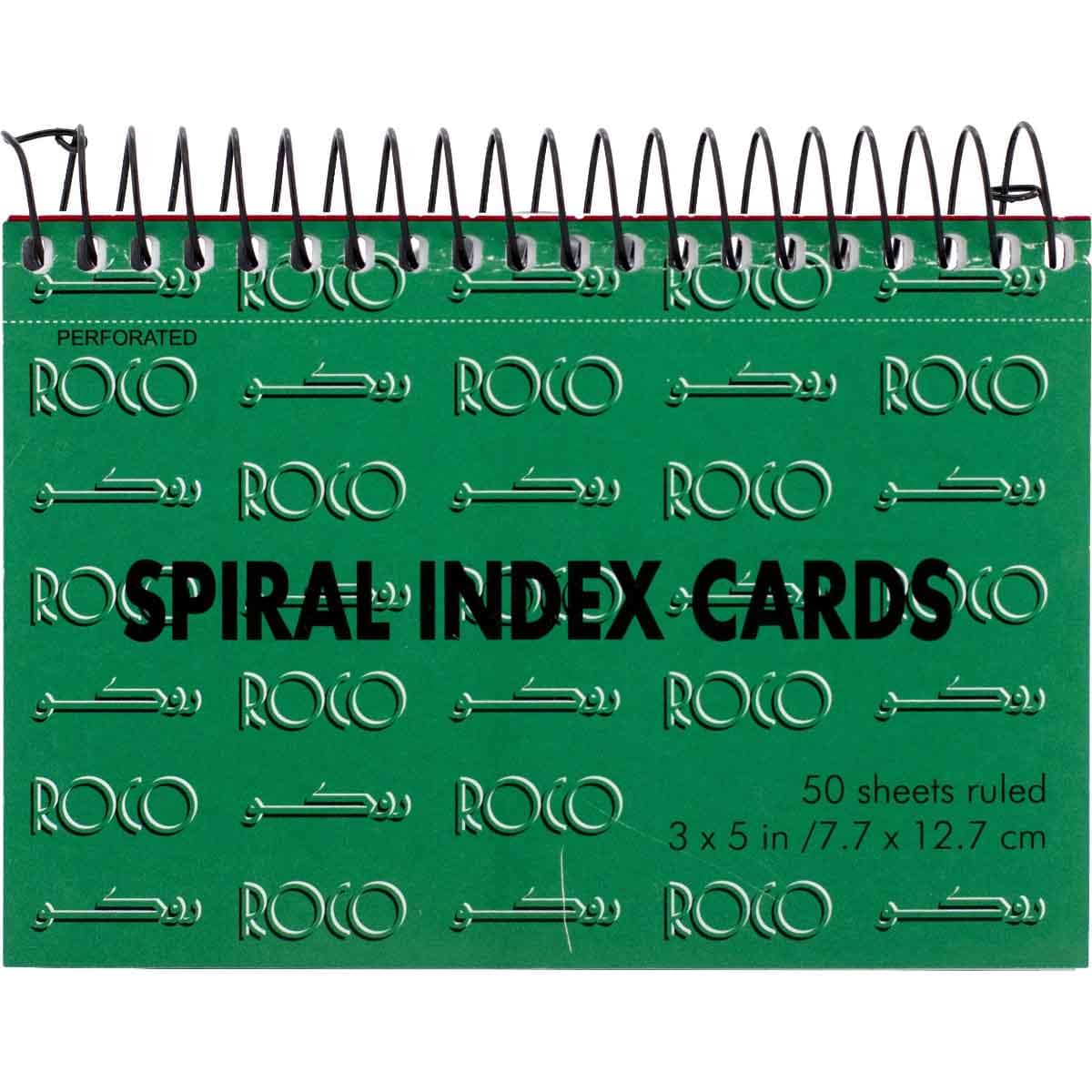 Roco White 3" x 5" Index Cards