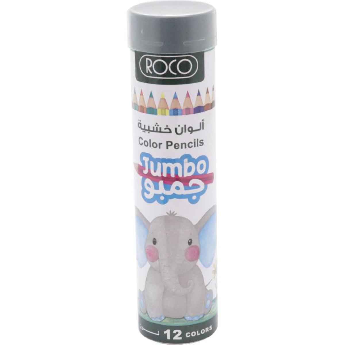 Roco 12-Piece Jumbo Assorted Color Pencil Set