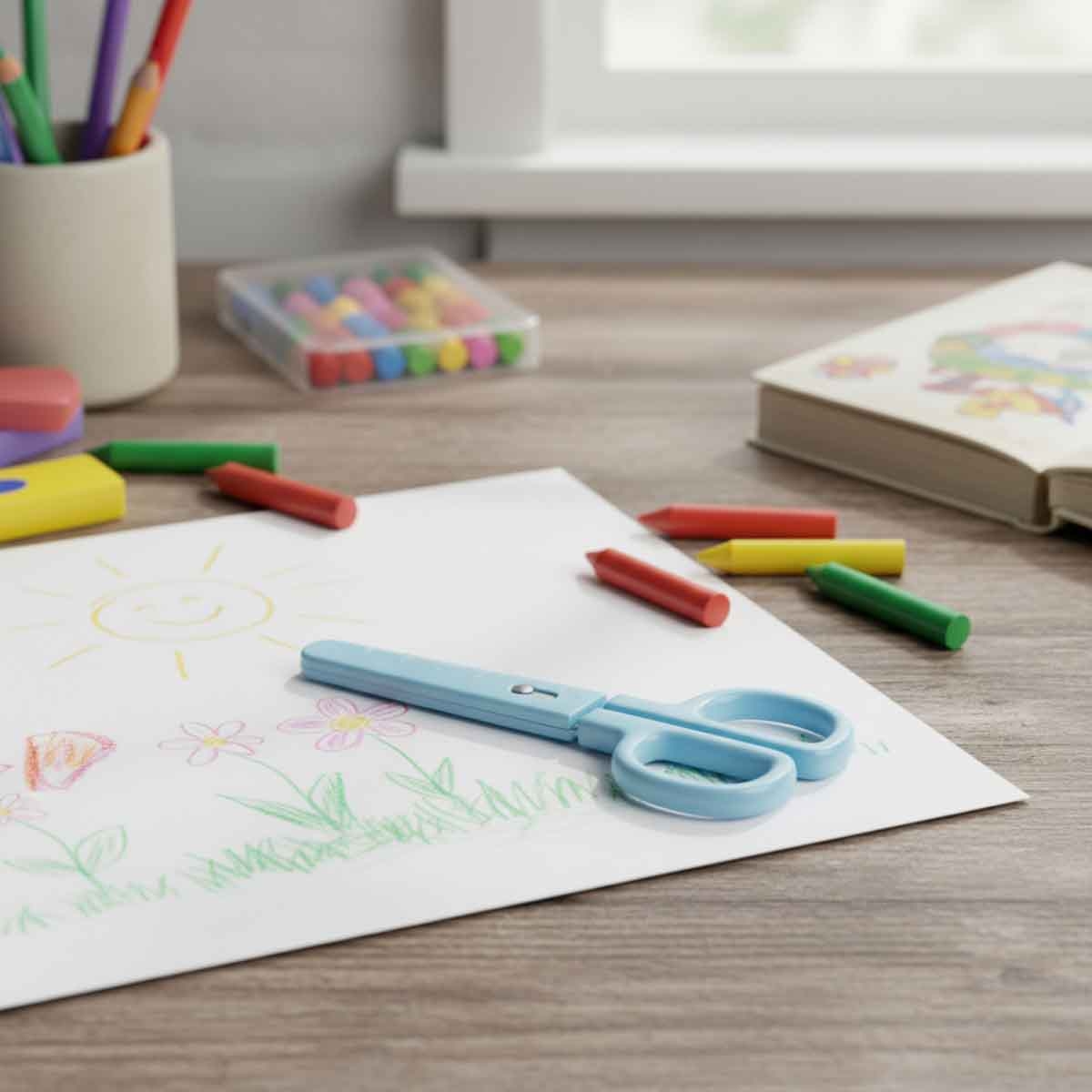 Roco Blue 5.25" Either Hand Kids Scissors