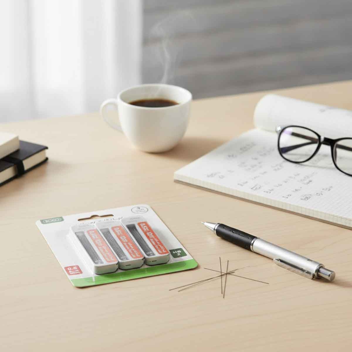 Roco Black 0.5mm 2HB Lead Refill Tube Set