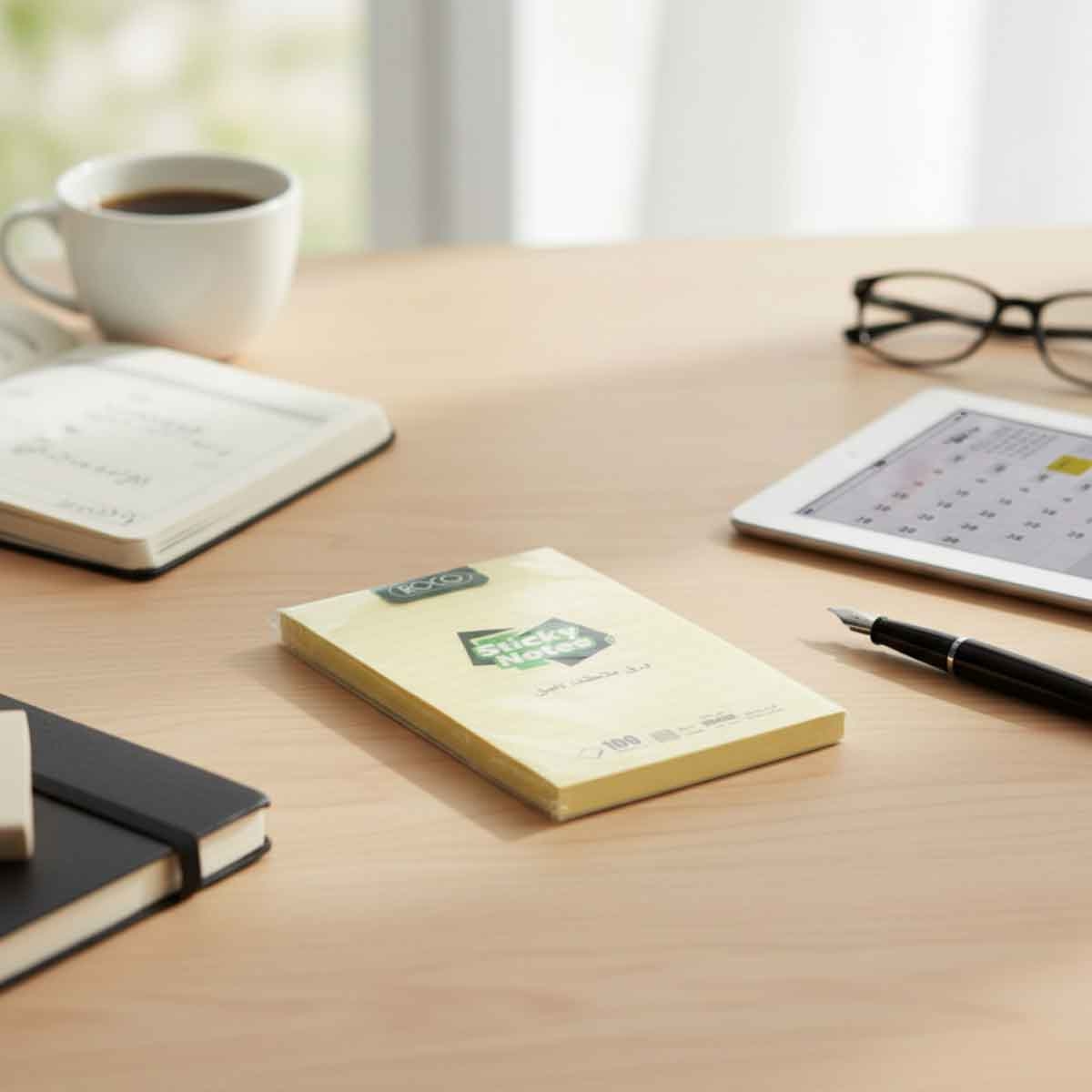 Roco Pastel 100-Piece 3.85" x 5.9" Lined Self Stick Notes Pack