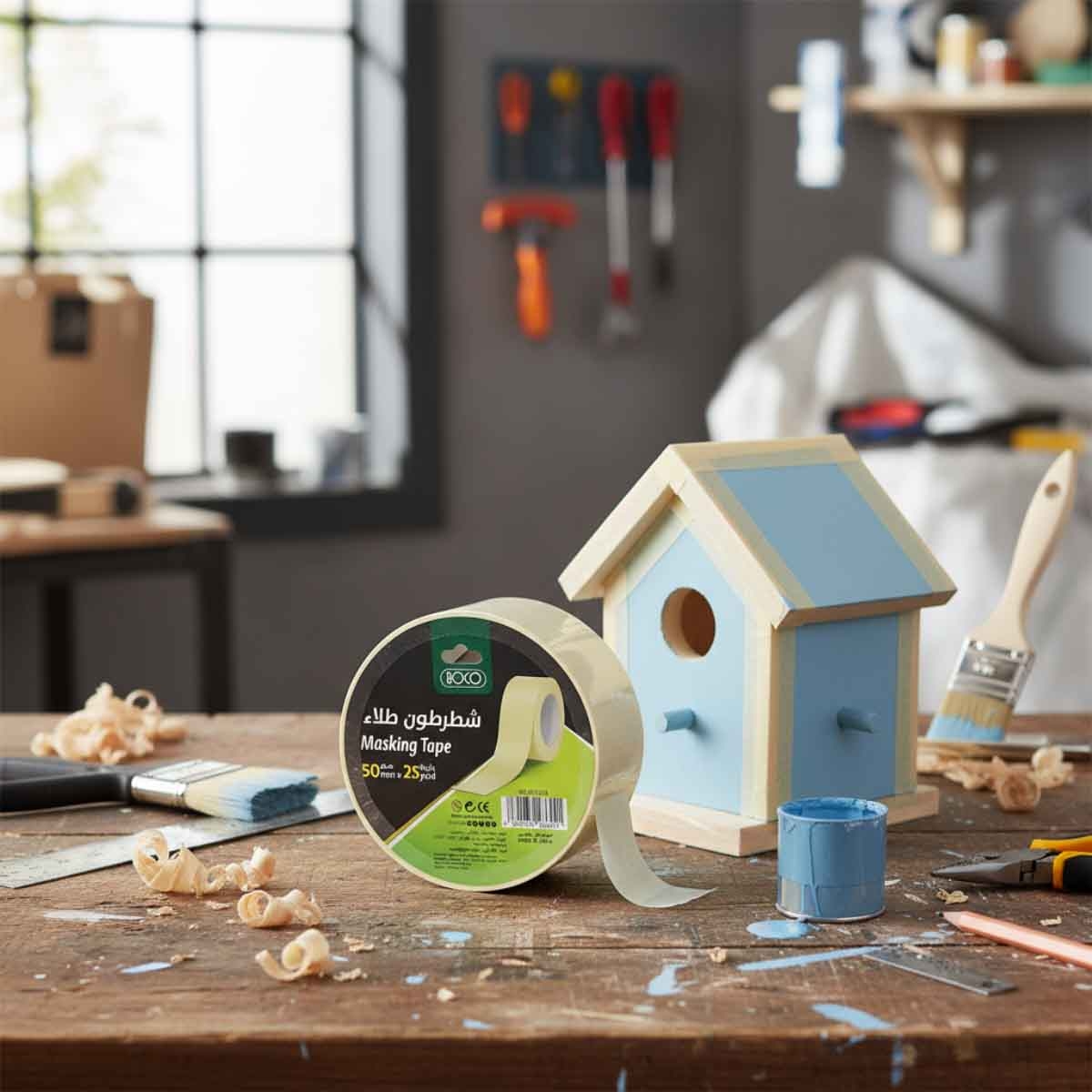 Roco Beige 2" x 25yd Masking Tape