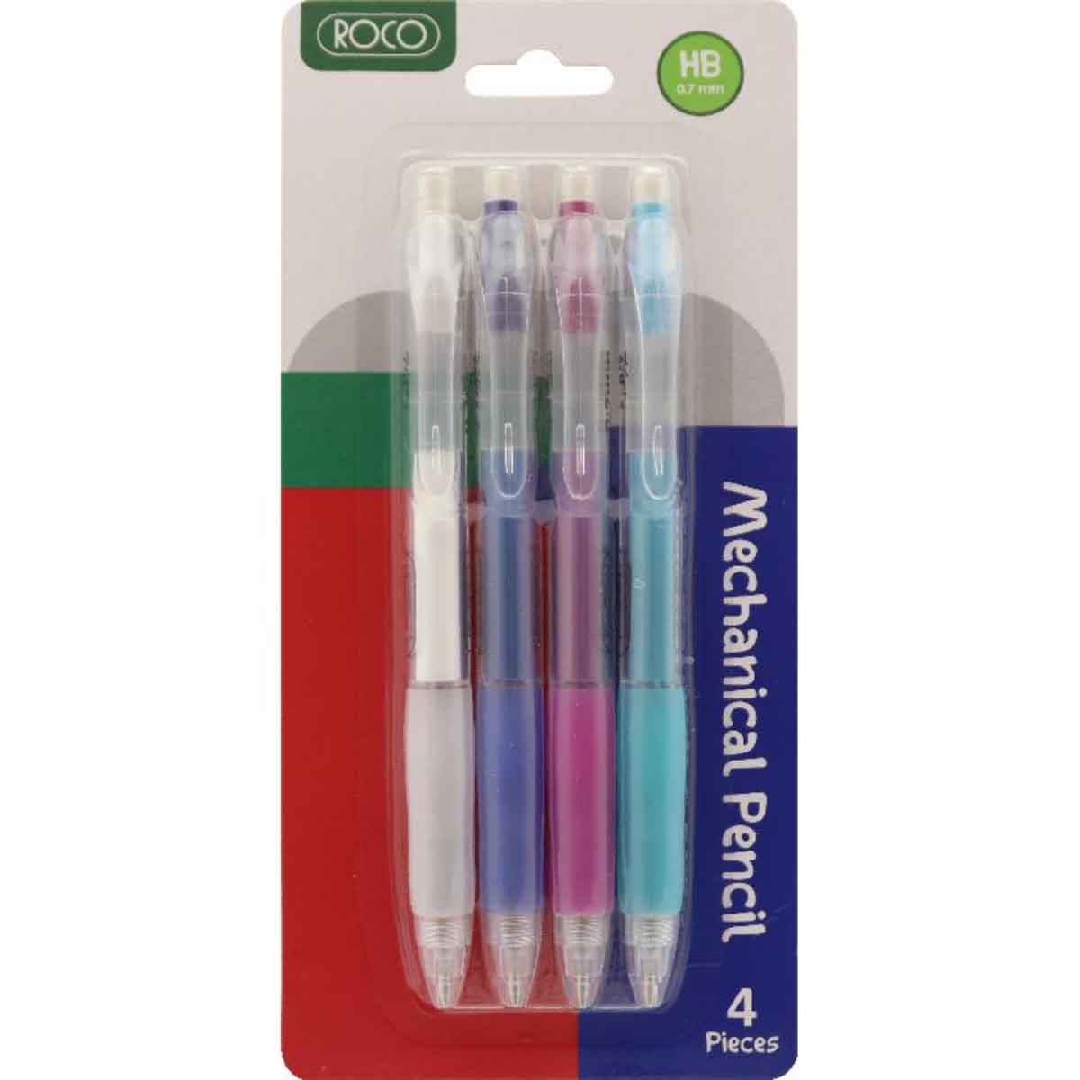 Roco 4-Piece 0.7mm HB Mechanical Pencil Set