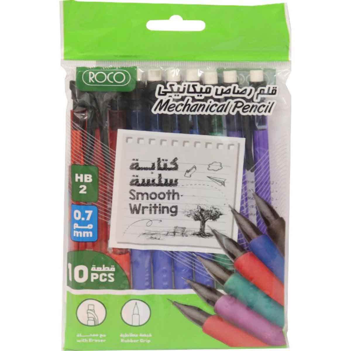 Roco 10-Piece 0.7mm HB Mechanical Pencil Set
