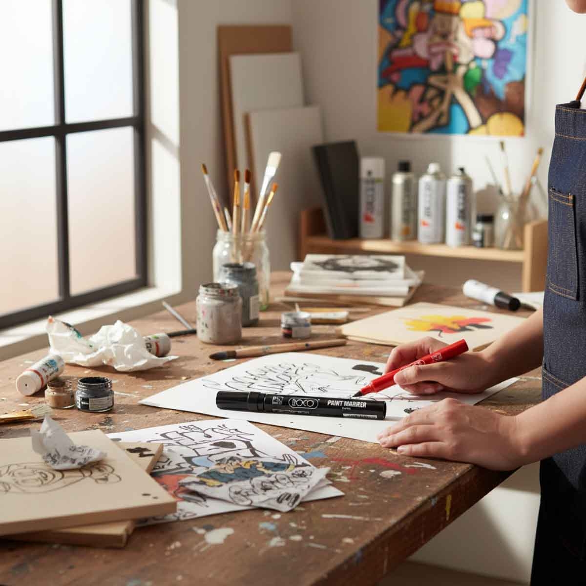 Roco Black 4mm Chisel Tip Paint Marker