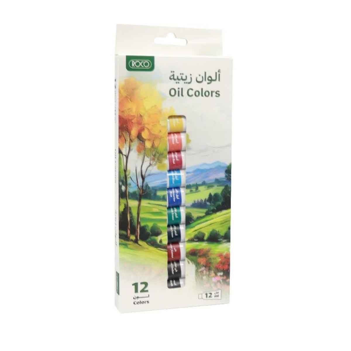 Roco 12-Piece Assorted Oil Color Paint Set