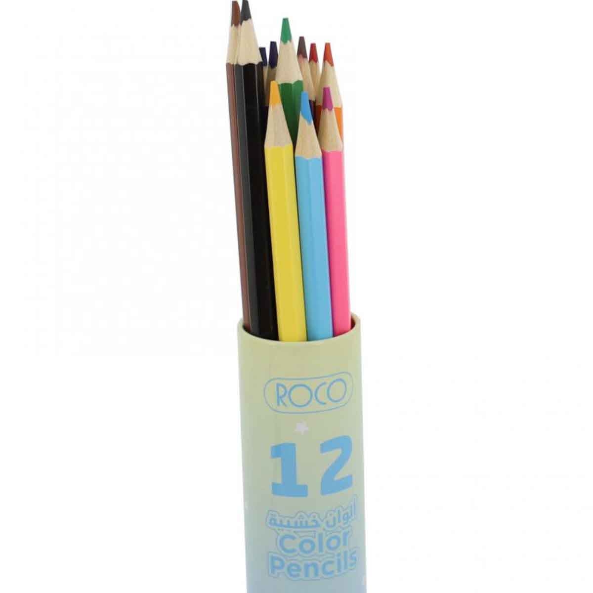 Roco 12-Piece Pastel Assorted Color Pencil Set
