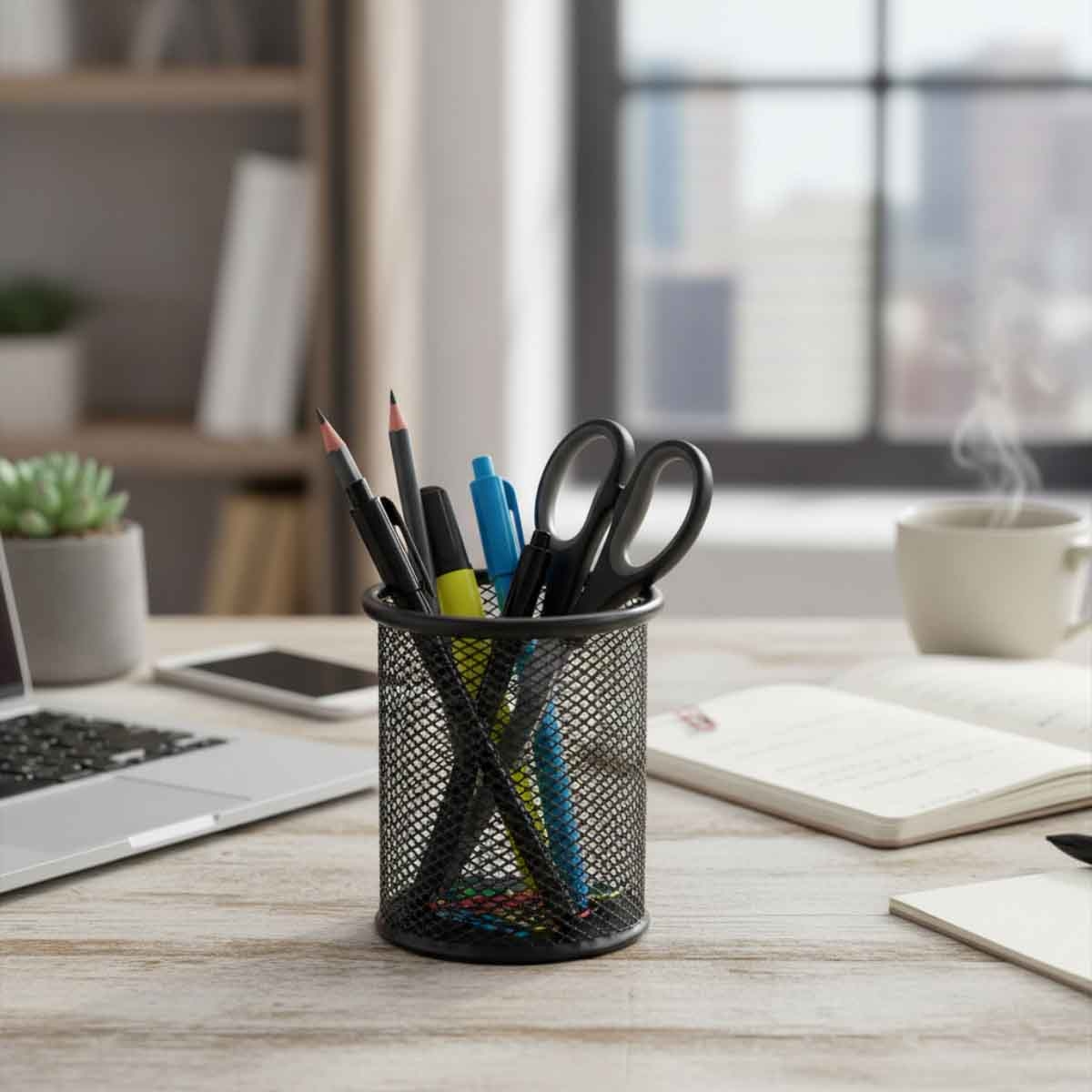 Roco Black Mesh Pen Cup