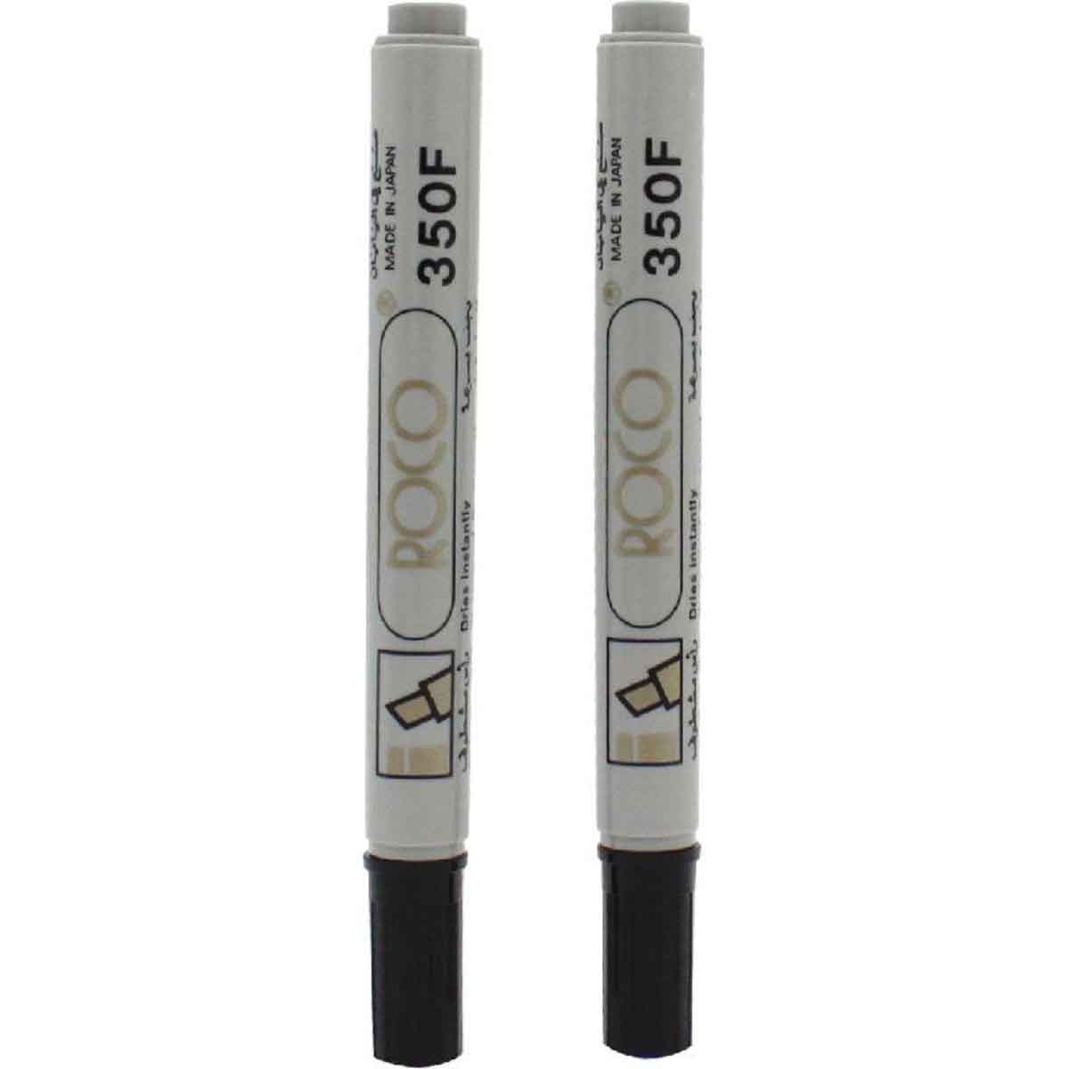 Roco Black 1-4mm Chisel Tip Permanent Marker Set