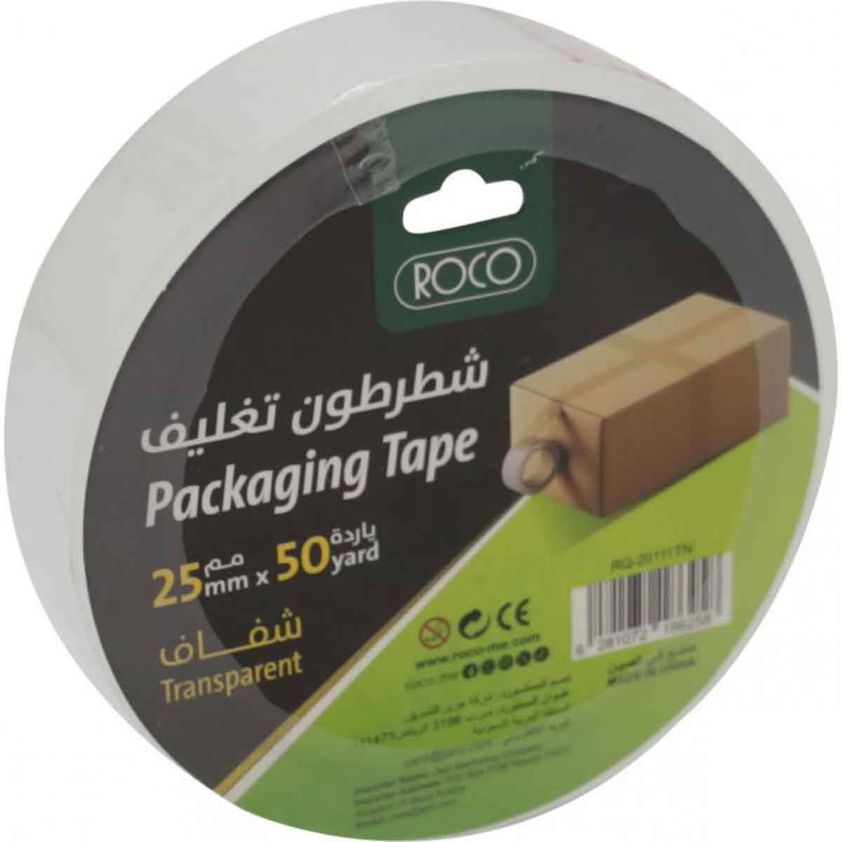 Roco 0.98" x 50yd Clear Plastic Tape