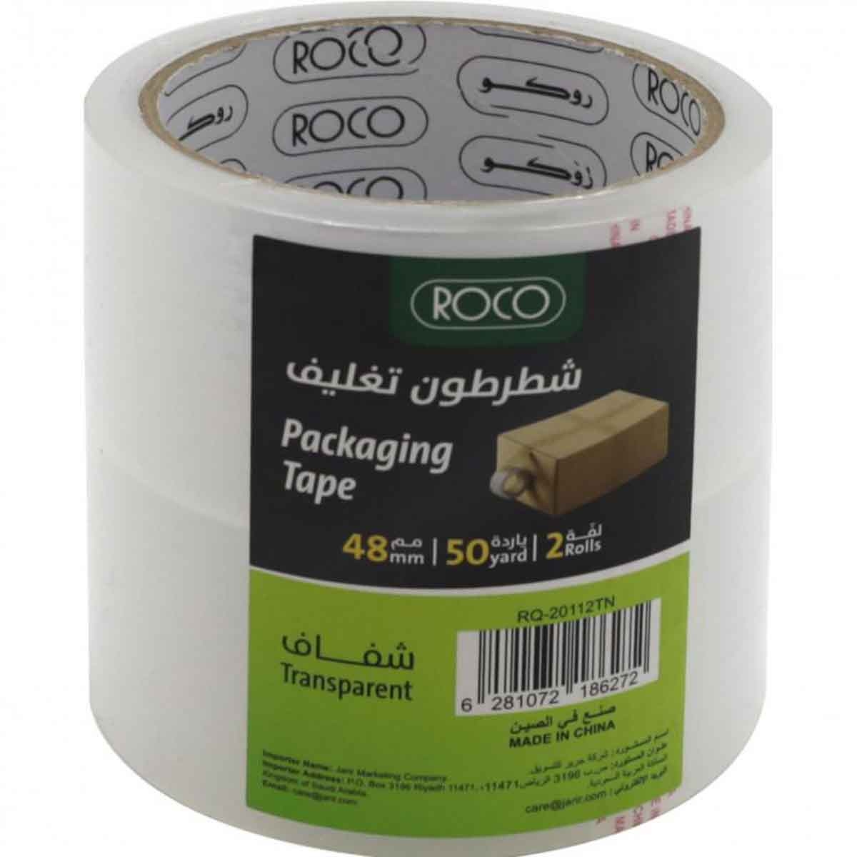 روكو شريط لاصق بلاستيك شفاف 1.88 × 50 ياردة