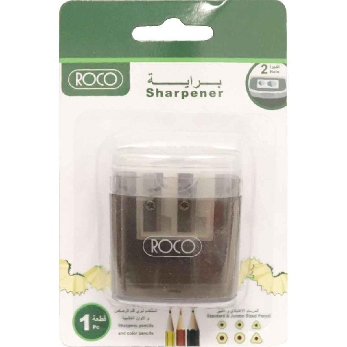 Roco 2-Hole Black Pocket Sharpener