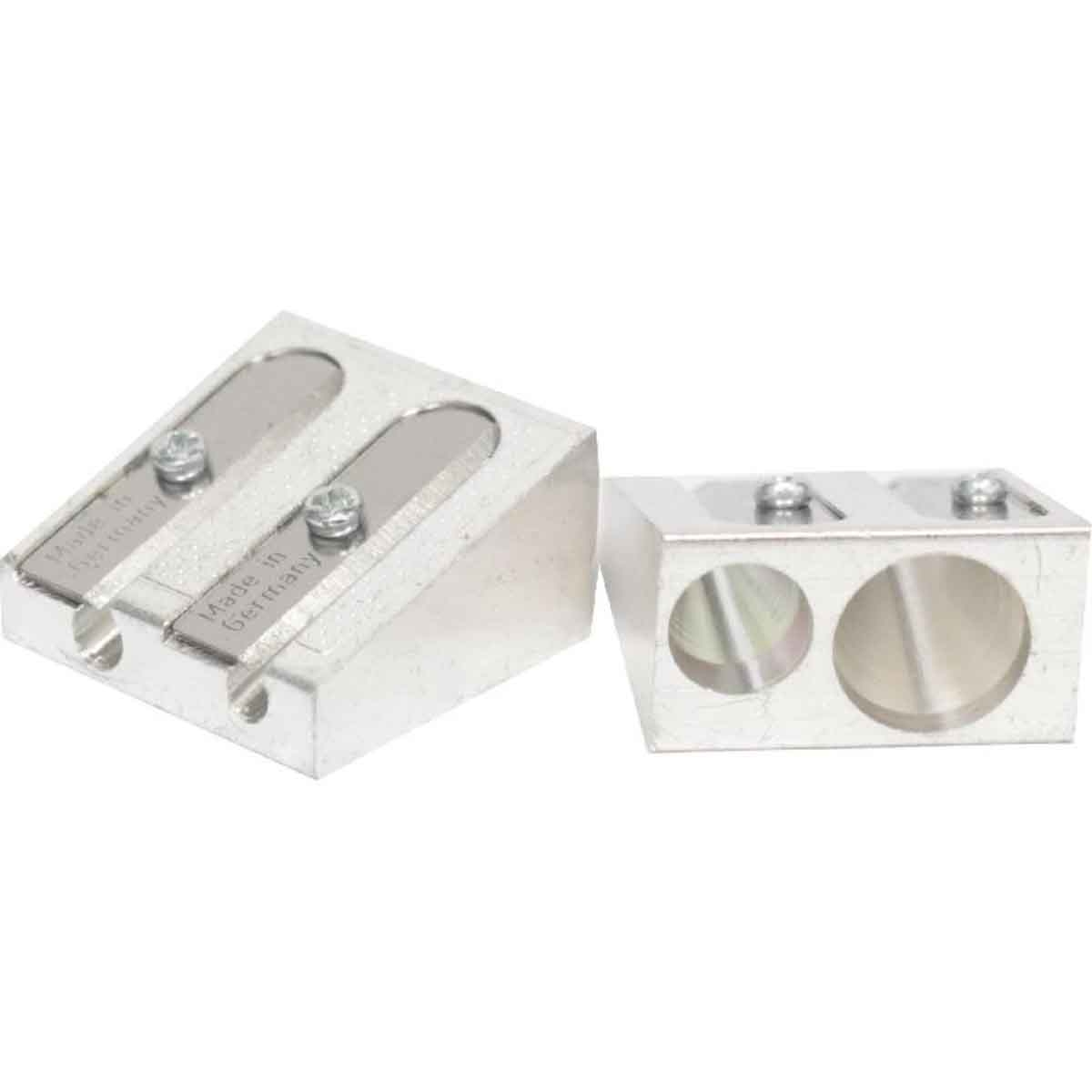 روكو طقم مبراة جيب فضية بفتحتين 10 قطع