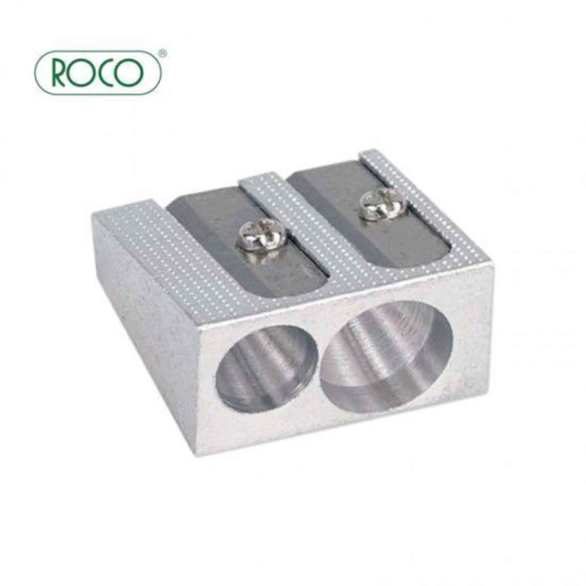 Roco Silver 2-Piece 2-Hole Pocket Sharpener Set