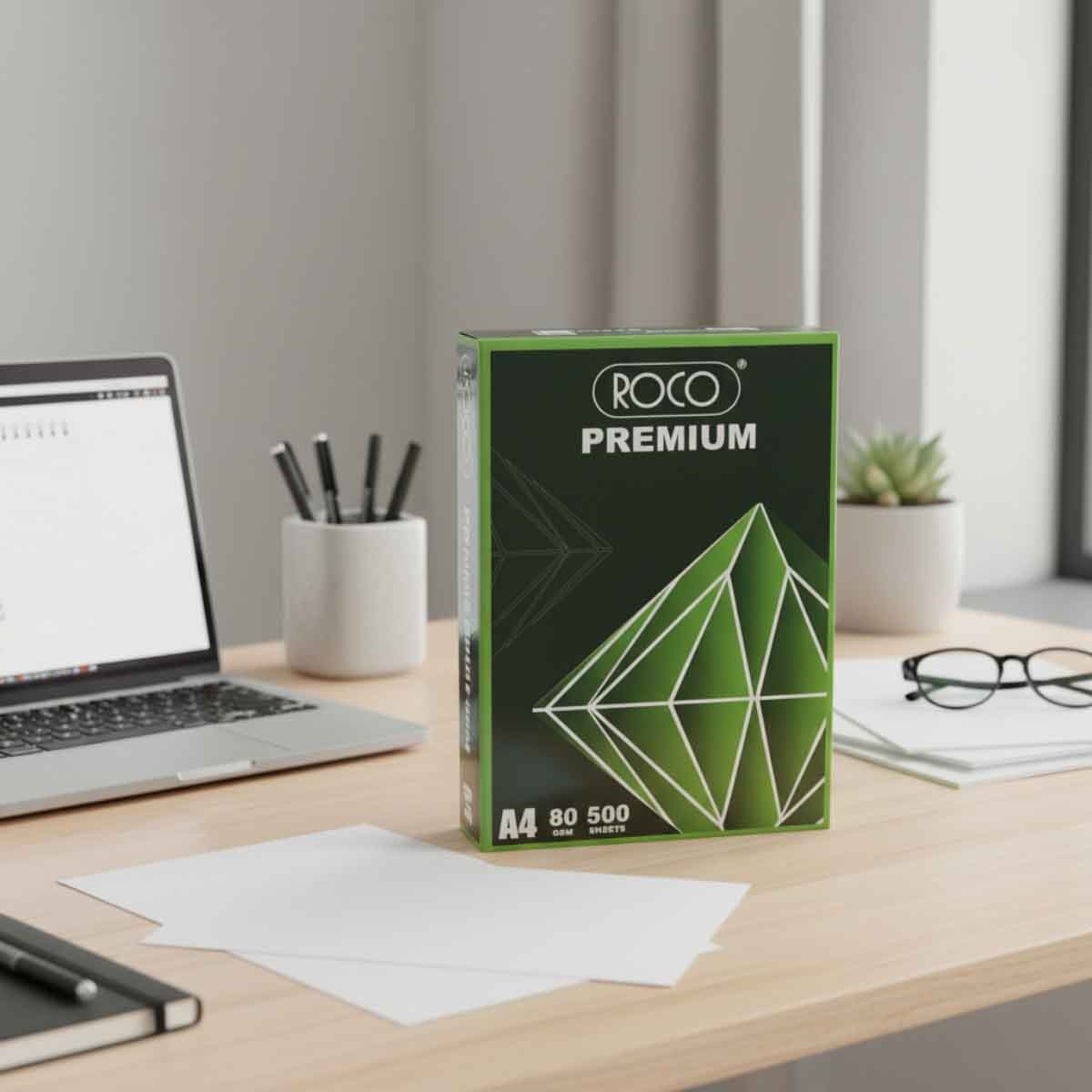 Roco White 500-Sheets A4 80 GSM Plain Premium Copy Paper