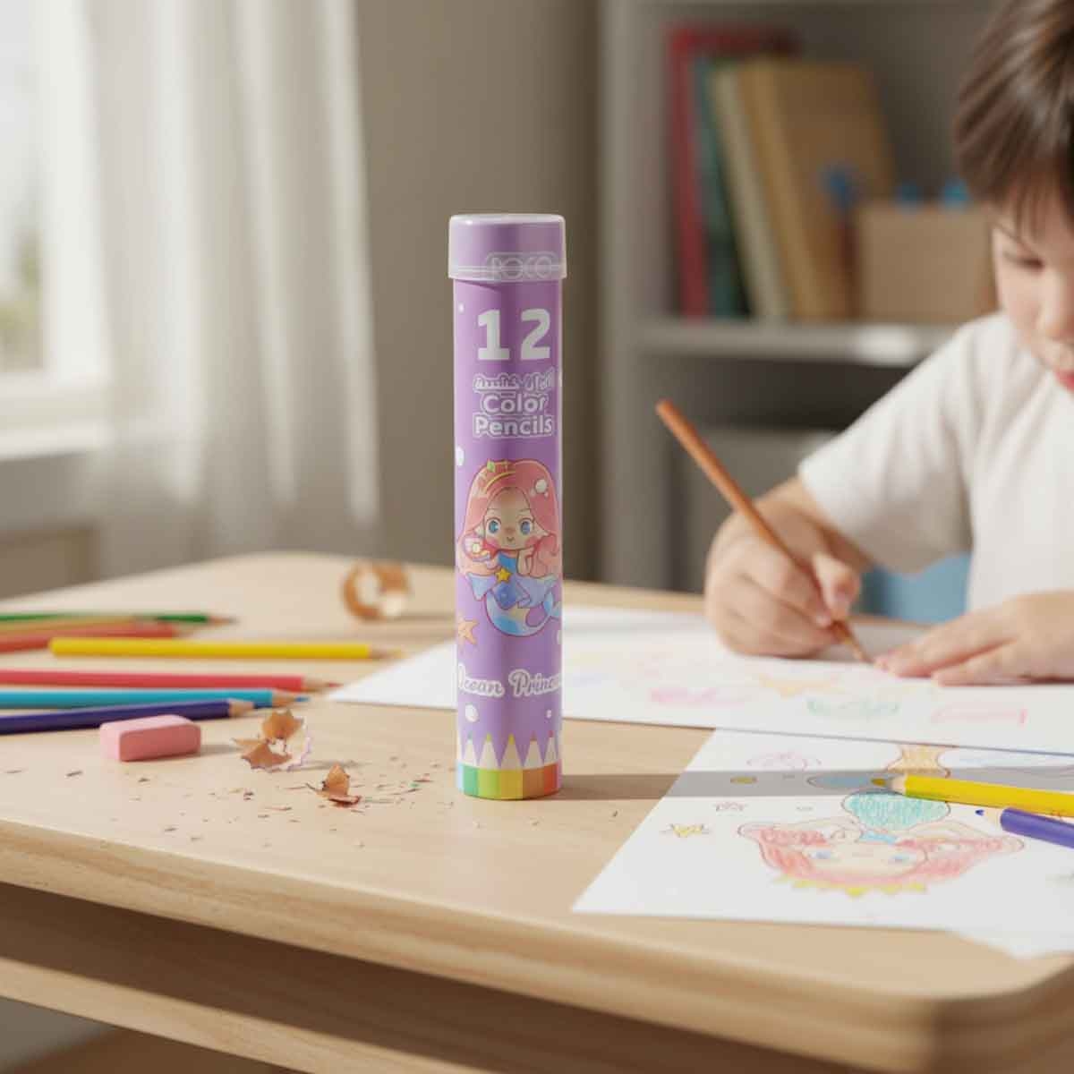 Roco 12-Piece Princess Assorted Color Pencil Set