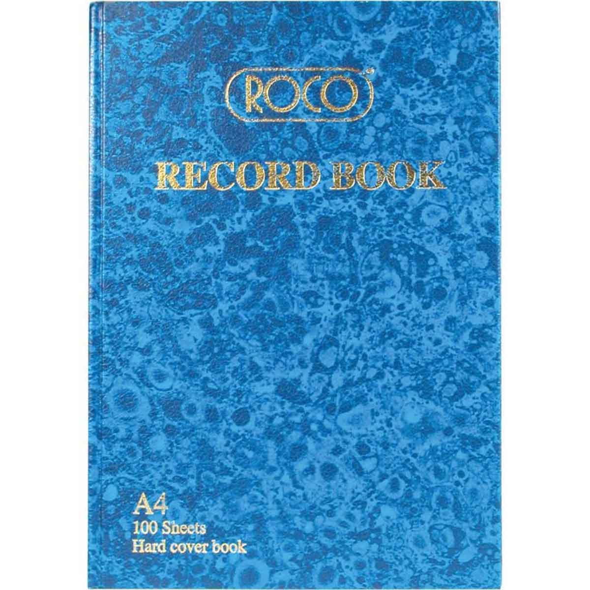 Roco 100-Sheets A4 8.26" x 11.69" Record Book
