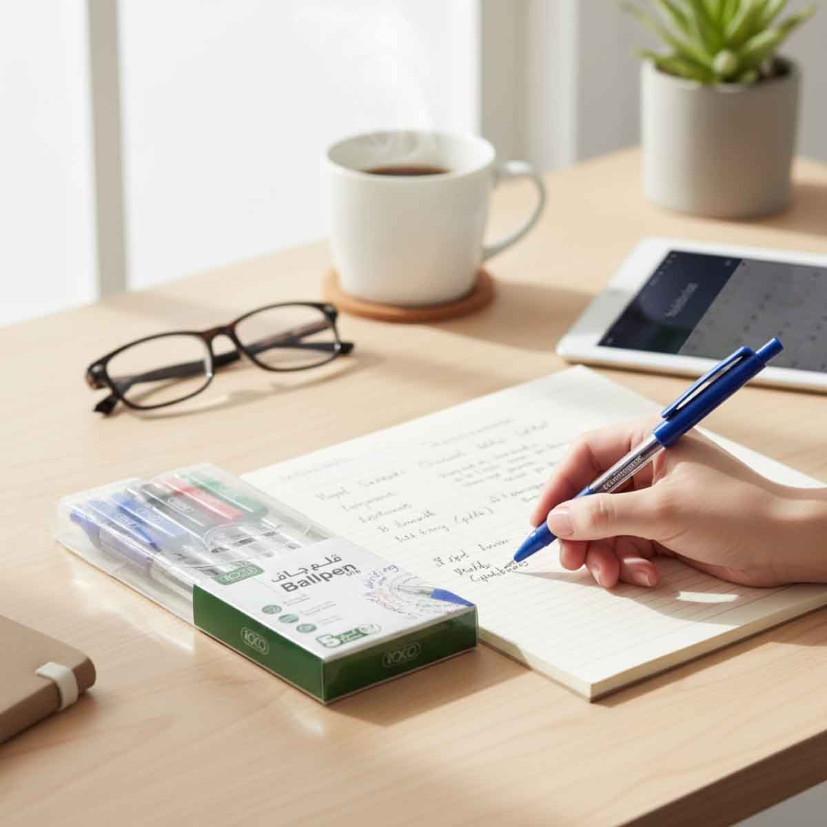 Roco 5-Piece 0.7mm Retractable Assorted Ballpoint Pen Set